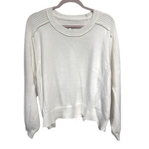 NWT Pilcro Anthropologie Cream Back Cutout Belted Pullover Sweater, Womens XL